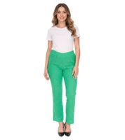 Aniston CASUAL Women's Summer Pants, Bootcut Pants, Lightweight Flared Pants, High Waist, 61443431 Green