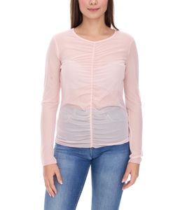 Chemise à manches longues femme Aniston CASUAL, pull transparent de tous les jours avec col en V, chemise d'été 99505354 Rose