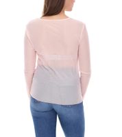 Aniston CASUAL Women's Long-Sleeved Shirt, Sheer Everyday Sweater with V-Neck, Summer Shirt 99505354 Pink