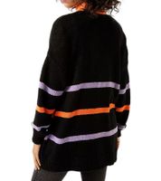 Aniston CASUAL Women's Cardigan, Fashionable Cardigan with Colored Stripes, 95448519 Black/Orange/Purple