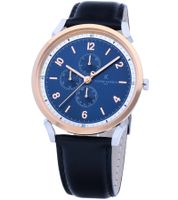 Pierre Cardin Men's Multi-Dial Analog Quartz Watch with Leather Strap 3ATM 44mm in Brown/Gold/Silver or Black/Silver/Blue/Rose Gold