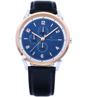 Pierre Cardin Men's Multi-Dial Analog Quartz Watch with Leather Strap 3ATM 44mm in Brown/Gold/Silver or Black/Silver/Blue/Rose Gold