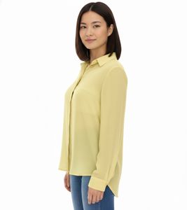 Aniston SELECTED camicetta estiva da donna a maniche lunghe con colletto Kent camicetta estiva basic 13456949 Giallo