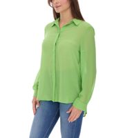 Aniston SELECTED camicetta estiva da donna a maniche lunghe con colletto Kent camicetta estiva basic 71710315 Verde