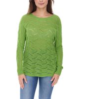 Aniston Women's Long-Sleeved Shirt with Back Cut-Out, Everyday Sweater, Summer Shirt, 48676348 Green