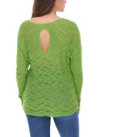 Aniston Women's Long-Sleeved Shirt with Back Cut-Out, Everyday Sweater, Summer Shirt, 48676348 Green