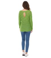 Aniston Women's Long-Sleeved Shirt with Back Cut-Out, Everyday Sweater, Summer Shirt, 48676348 Green