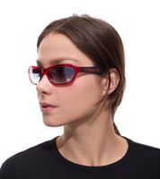 Adidas Sunglasses for Men and Women: Rectangular Gradient Sunglasses with Mirrored UVA & UVB Protection in Red, Black, or Turquoise