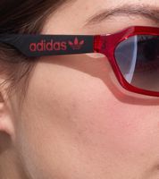 Adidas Sunglasses for Men and Women: Rectangular Gradient Sunglasses with Mirrored UVA & UVB Protection in Red, Black, or Turquoise