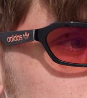 Adidas Sunglasses for Men and Women: Rectangular Gradient Sunglasses with Mirrored UVA & UVB Protection in Red, Black, or Turquoise