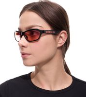 Adidas Sunglasses for Men and Women: Rectangular Gradient Sunglasses with Mirrored UVA & UVB Protection in Red, Black, or Turquoise