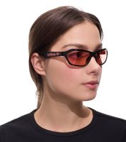 Adidas Sunglasses for Men and Women: Rectangular Gradient Sunglasses with Mirrored UVA & UVB Protection in Red, Black, or Turquoise