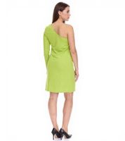 Aniston CASUAL Women's Summer Dress, Fashionable One-Shoulder Mini Dress 71366612 Green