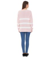 Aniston CASUAL Damen Strick-Pullover mit Baumwollanteil Alltags-Pullover Langarm-Shirt Pink, Rosa oder Türkis