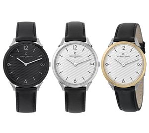 Pierre Cardin Herren Armband-Uhr in Geschenkbox analoge Quarz-Uhr mit Leder-Armband 3ATM 40mm oder 39mm Silber/Gold, Schwarz oder Silber/Schwarz