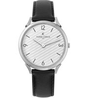 Pierre Cardin Men's Watch in Gift Box, Analog Quartz Watch with Leather Strap, 3 ATM, 40mm or 39mm, Silver/Gold, Black, or Silver/Black