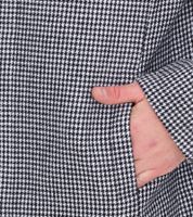 Men's Transitional Jacket with Houndstooth Pattern, Autumn Jacket 957466, Black/White