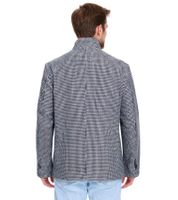 Men's Transitional Jacket with Houndstooth Pattern, Autumn Jacket 957466, Black/White