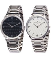Orologio da polso analogico al quarzo da uomo Pierre Cardin con bracciale in acciaio inossidabile 3ATM 40mm in argento/bianco o argento/nero