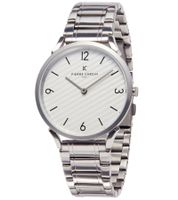 Orologio da polso analogico al quarzo da uomo Pierre Cardin con bracciale in acciaio inossidabile 3ATM 40mm in argento/bianco o argento/nero
