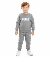 PUMA Kids' Jogging Suit for Boys and Girls, 2-Piece Set: Sweatshirt, Crew Neck Sweater, Cotton Set 627915 03 Grey