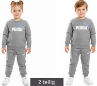 PUMA Kids' Jogging Suit for Boys and Girls, 2-Piece Set: Sweatshirt, Crew Neck Sweater, Cotton Set 627915 03 Grey