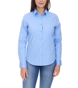 ELEVATE Hamell camicia a maniche lunghe semplice camicetta da donna camicia in popeline camicetta 3816940 azzurro