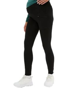 Pantaloni premaman da donna, pantaloni basic semplici, abbigliamento premaman, leggings sportivi 950753 Nero