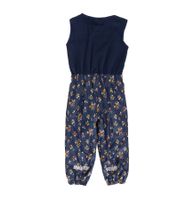 Kinder Regenhose mit reflektierenden Streifen Thermo-Latzhose für Jungen und Mädchen mit Blumen Muster Matsch-Hose Buddelhose 903967 Dunkel-Blau