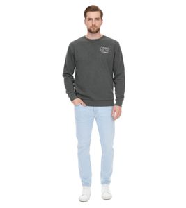 SKY REBEL Men's Round Neck Cotton Sweater with an Antique Look H10068C21372A 12400 Green
