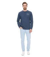 SKY REBEL Men's Round Neck Cotton Sweater with an Antique Look H10068C21372A 12400 Dark Blue