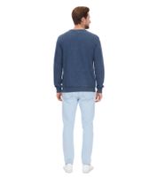 SKY REBEL Men's Round Neck Cotton Sweater with an Antique Look H10068C21372A 12400 Dark Blue