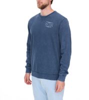 SKY REBEL Men's Round Neck Cotton Sweater with an Antique Look H10068C21372A 12400 Dark Blue