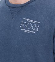 SKY REBEL Men's Round Neck Cotton Sweater with an Antique Look H10068C21372A 12400 Dark Blue