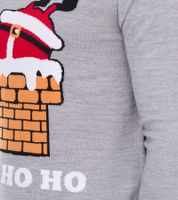 Suéter de punto para hombre, feo suéter navideño con estampado navideño, suéter casual, 979440, gris.