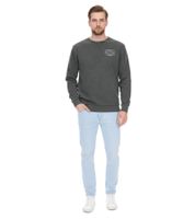 SKY REBEL Men's Round Neck Cotton Sweater with an Antique Look H10068C21372A Dark Blue, Green, or Gray