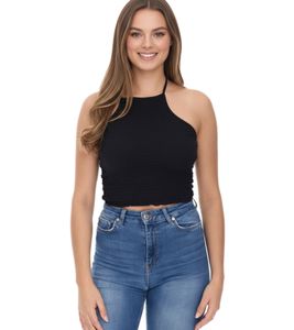 Haut court femme COURSE, chemise d'été élégante, débardeur 900679 Noir