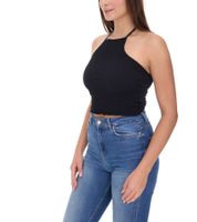 COURSE Damen Crop Top stylisches Sommer-Shirt Tank-Top 900679 Schwarz