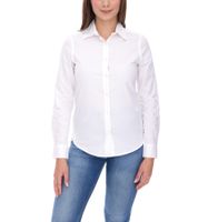 ELEVATE Hamell Long-Sleeve Shirt, Simple Women's Poplin Blouse, Light Blue, Black, or White
