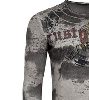 Men's Long-Sleeve Batik-Style Shirt with Urban Print R-10140 Anthracite