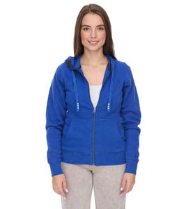 Elevate Arora Damen Sweat-Jacke mit Kapuze 300 g/m2 schlichte Baumwoll-Jacke Pullover 3821244 Blau