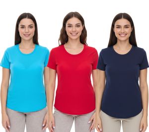 T-shirt femme ELEVATE Jade, chemise à manches courtes durable, chemise basique 160 g/m², maillot de corps, bleu clair, bleu marine ou rouge