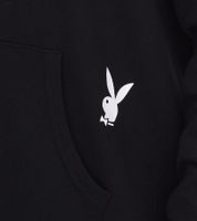 PLAYBOY Men's Cotton Pullover Long-Sleeved Hoodie pe09984455 Black