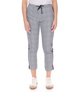 vestino Damen Business-Hose karierte Stoff-Hose Freizeit-Hose Grau/Schwarz