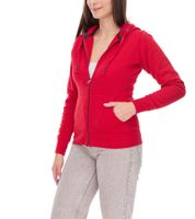 Elevate Arora Damen Sweat-Jacke mit Kapuze 300 g/m2 schlichte Baumwoll-Jacke Pullover Blau, Rot oder Dunkelblau