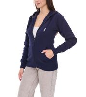 Elevate Arora Damen Sweat-Jacke mit Kapuze 300 g/m2 schlichte Baumwoll-Jacke Pullover Blau, Rot oder Dunkelblau