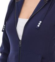Elevate Arora Damen Sweat-Jacke mit Kapuze 300 g/m2 schlichte Baumwoll-Jacke Pullover Blau, Rot oder Dunkelblau