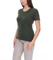 ELEVATE Heros Damen T-Shirt schlichtes Baumwoll-Shirt 150 g/m2 Basic-Shirt Unterzieh-Shirt Dunkelgrün, Dunkelgrau, Dunkelgrau meliert, Schwarz, Beige, Apfelgrün oder Hellblau