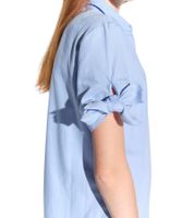 Chemisier à manches courtes pour femme Vestino avec manches à nœud, chemisier chemise, chemise business 901149 bleu