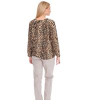 Blusa de mujer Vestino Carmen con hombros descubiertos y estampado de leopardo, camisa de verano 900319 beige/negro
